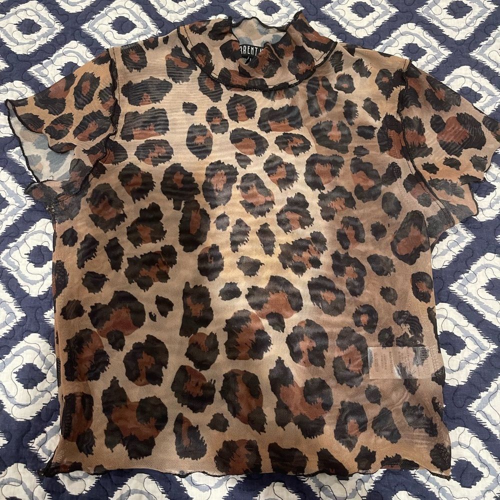 Current Mood Sheet Short Sleeve Cheetah Top - from Dolls Kill